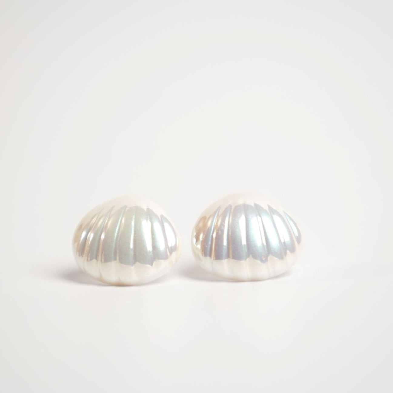 Pearlescent Shell Stud Earrings