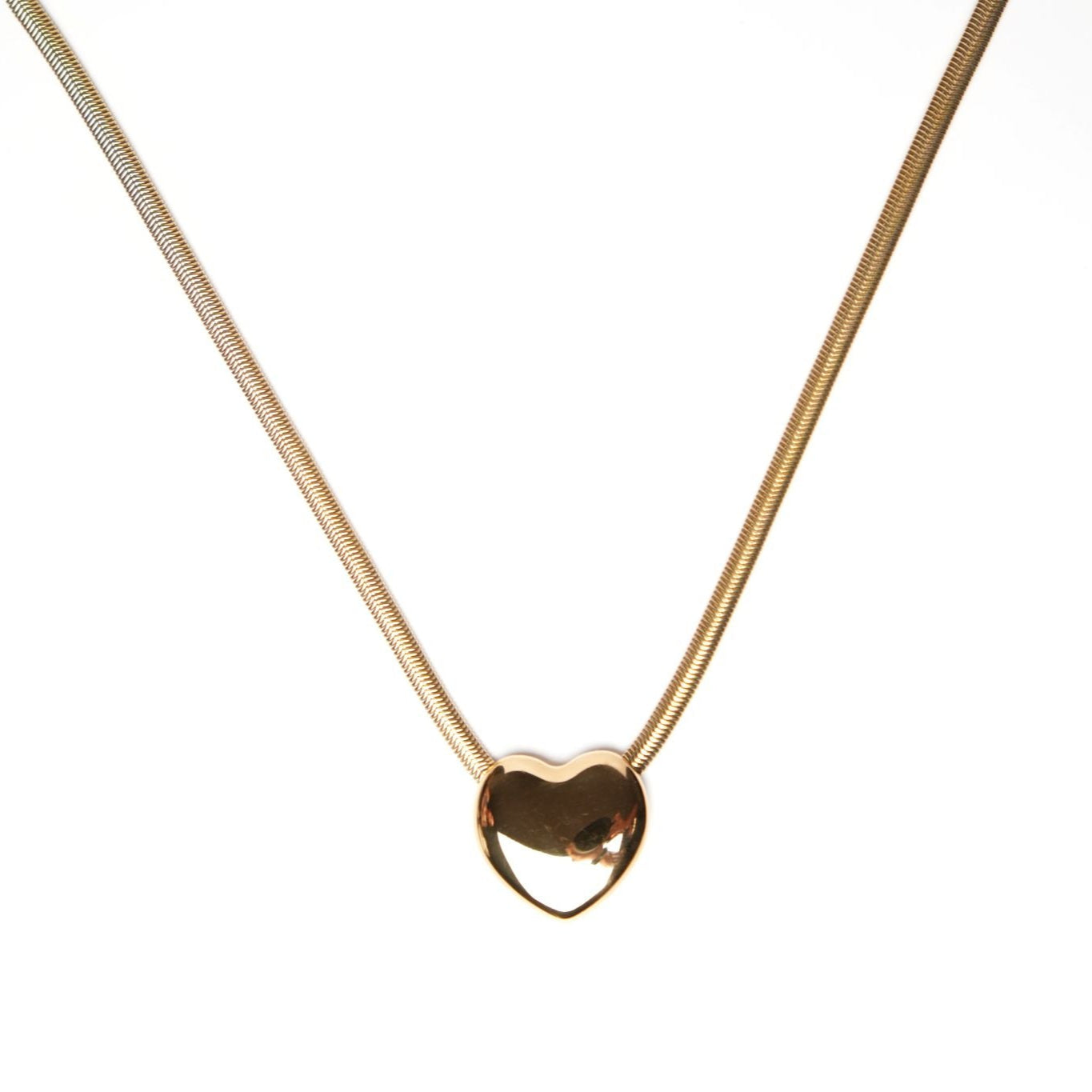 Puffed Heart Necklace