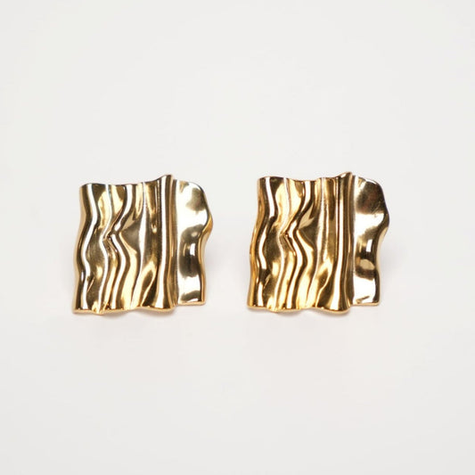Ripple Sheet Statement Earrings