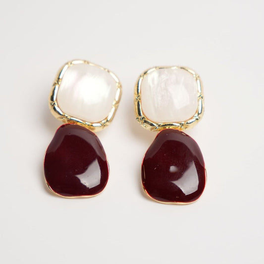 Pearl Duo Drop Earrings