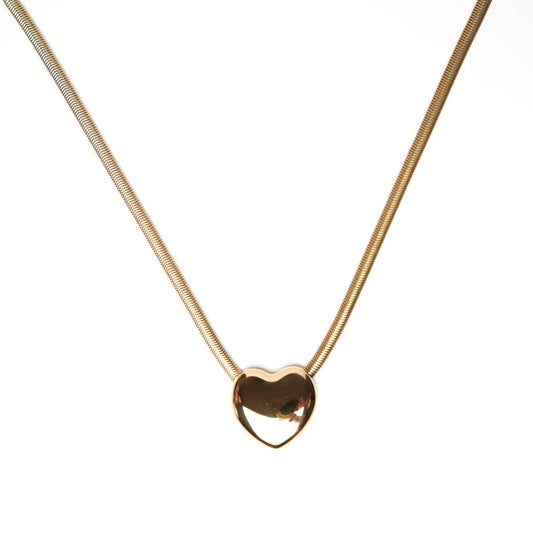 Puffed Heart Necklace