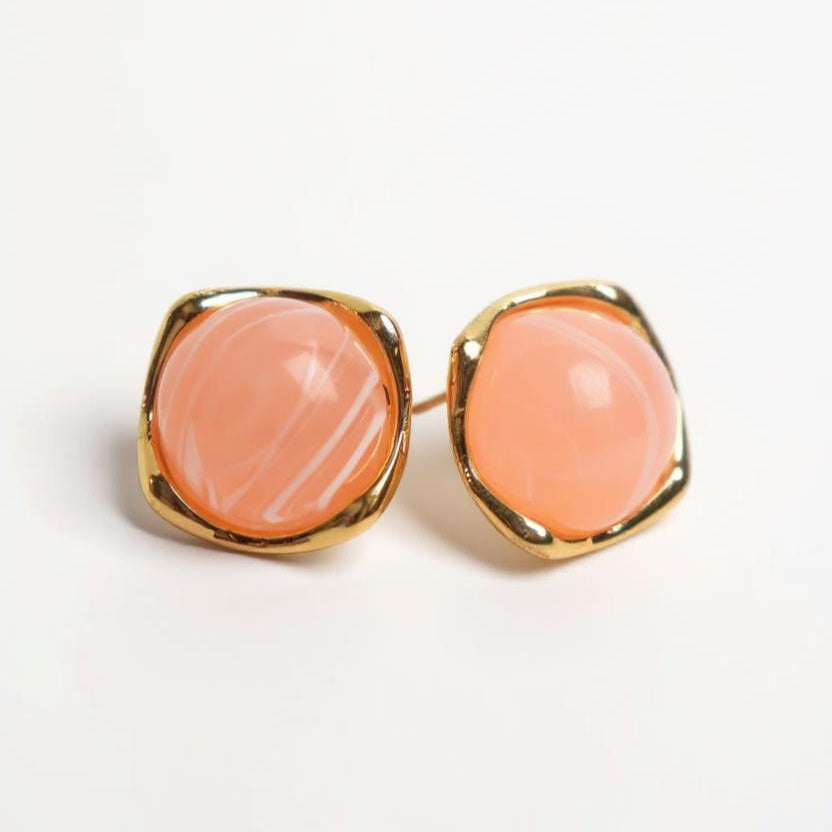 Swirl Gem Studs