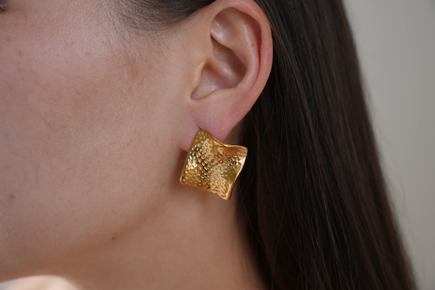 Dotted Folded Metal Earrings