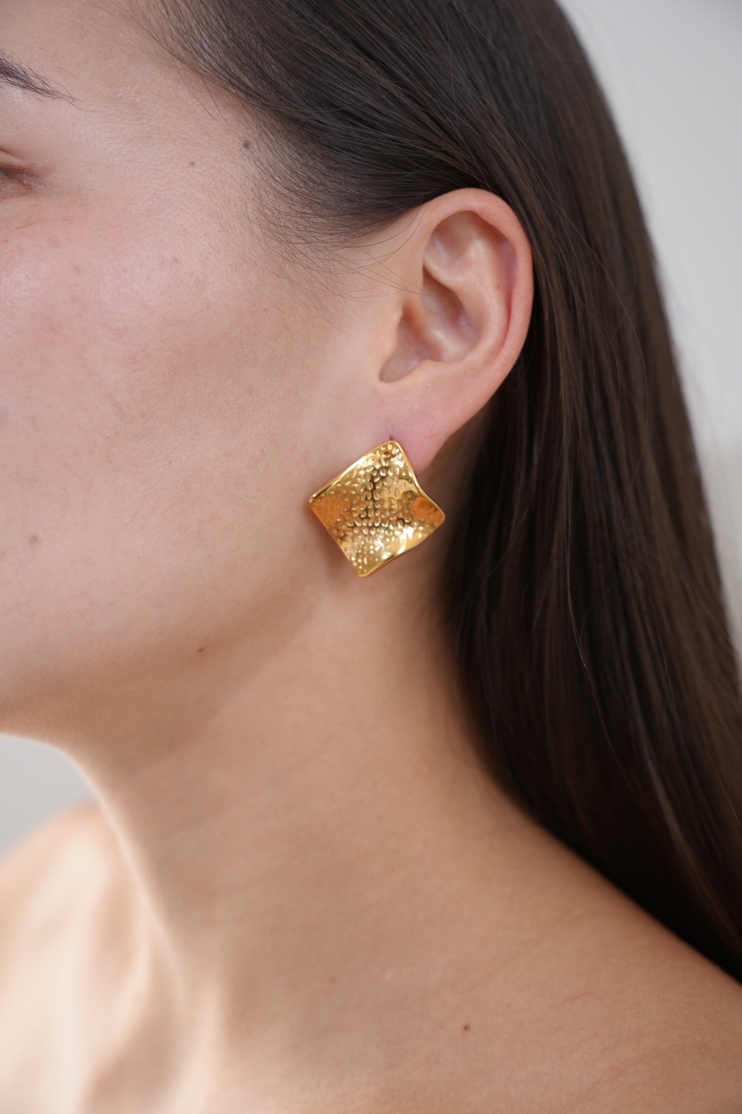 Dotted Folded Metal Earrings