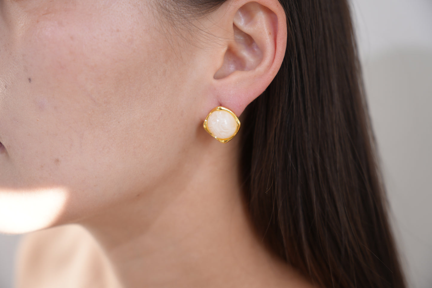 Swirl Gem Studs