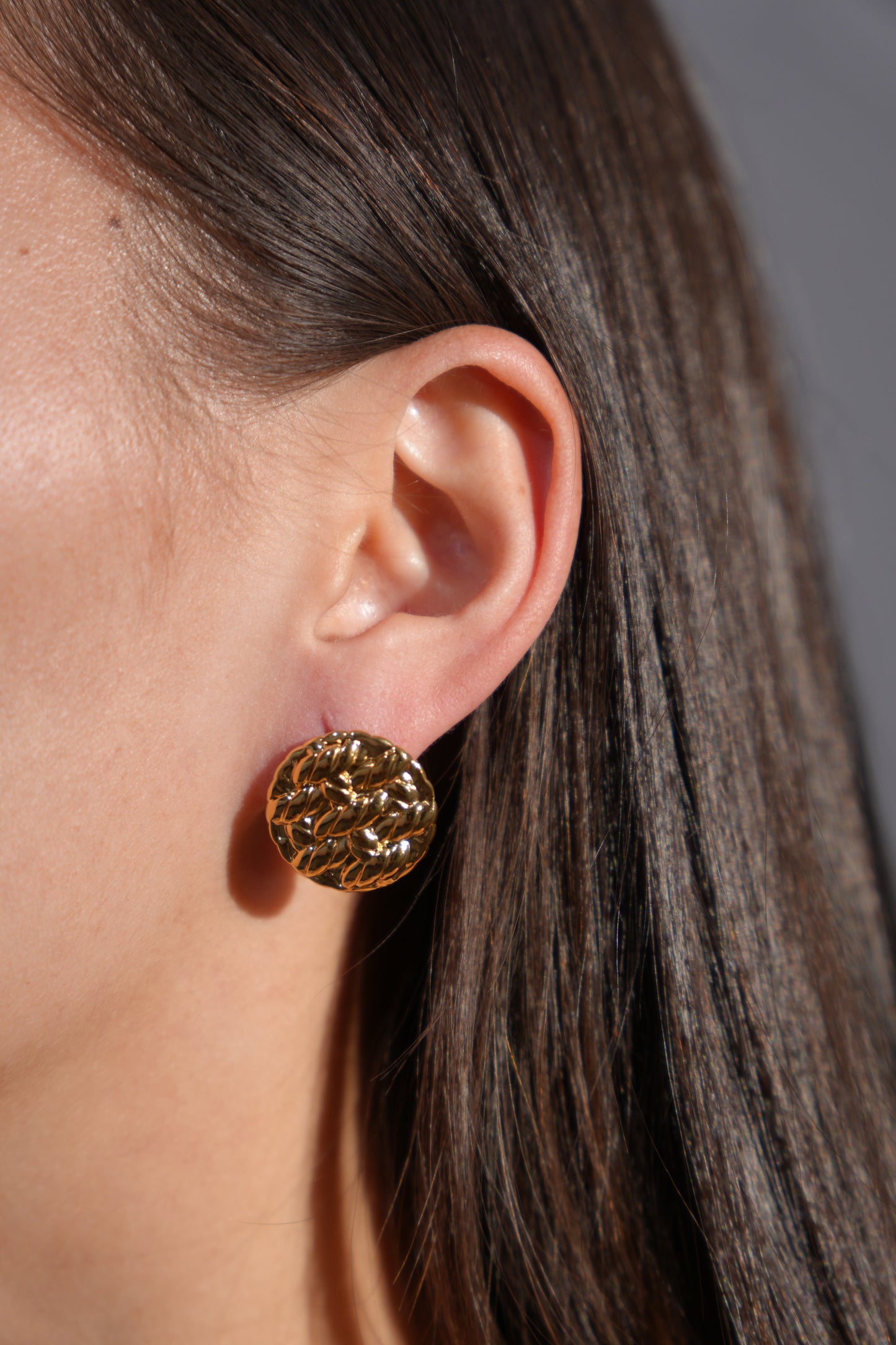 Braided Gold Studs