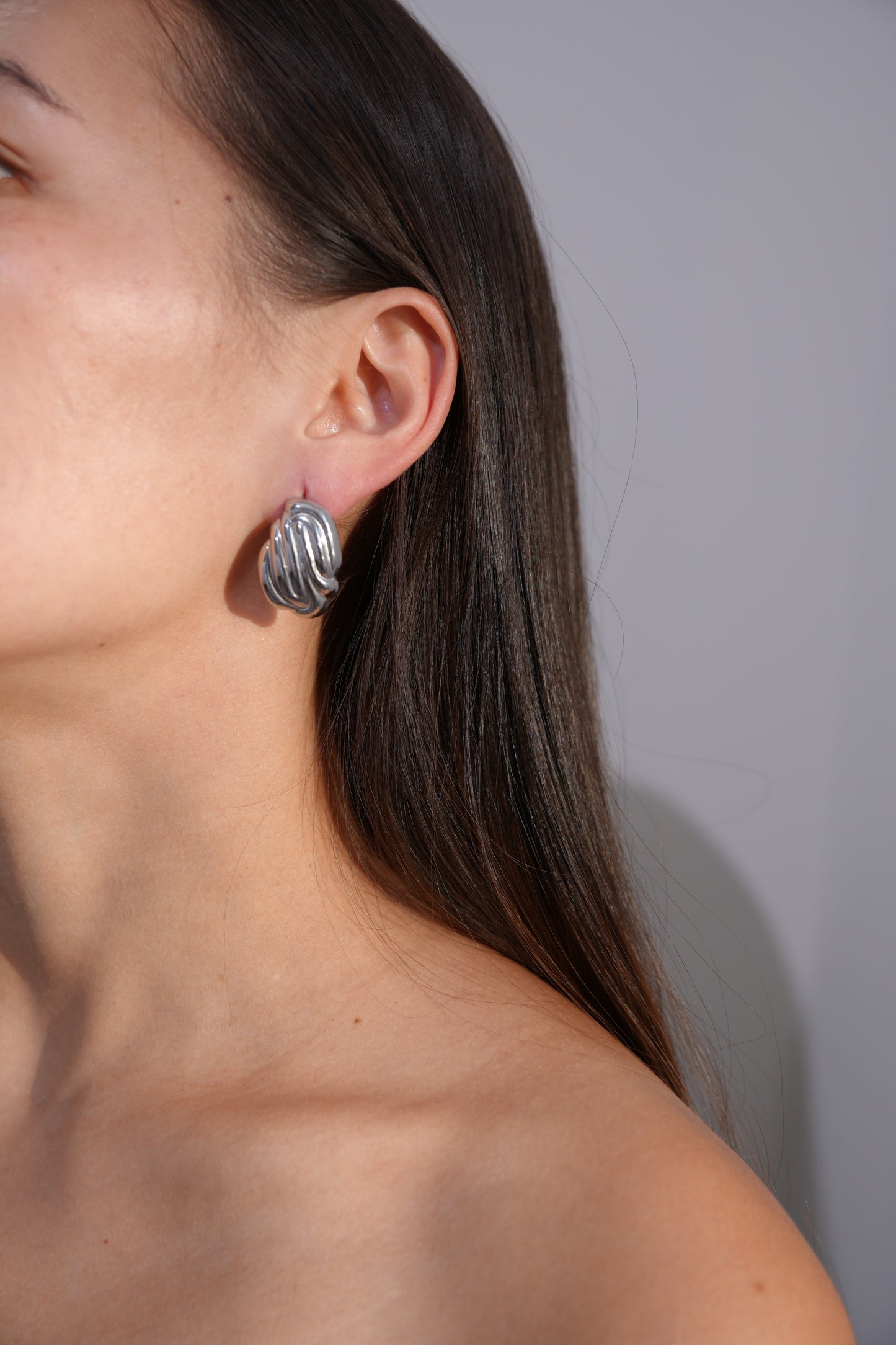 Sculpted Knot Stud Earrings