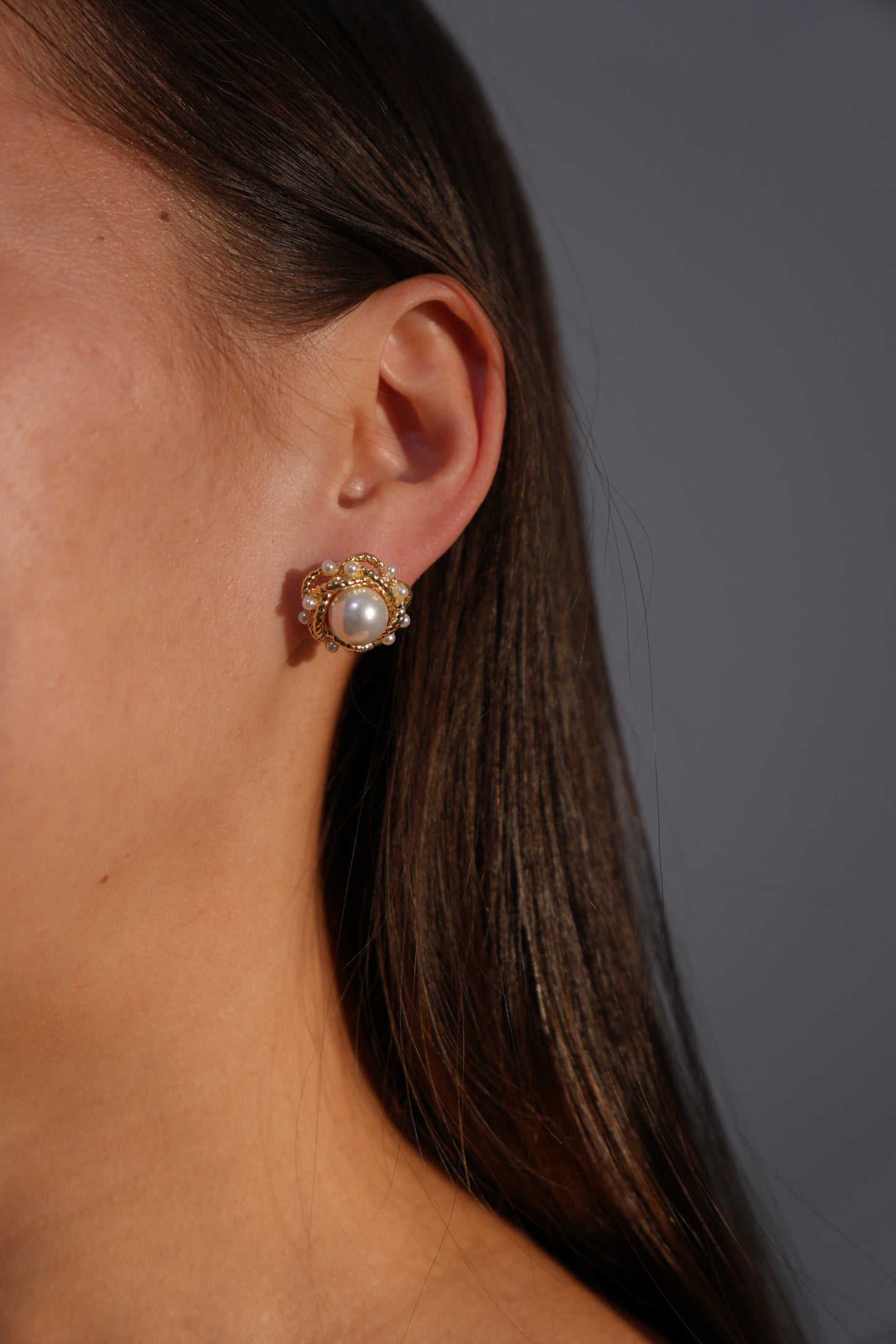 Twist Pearl Studs