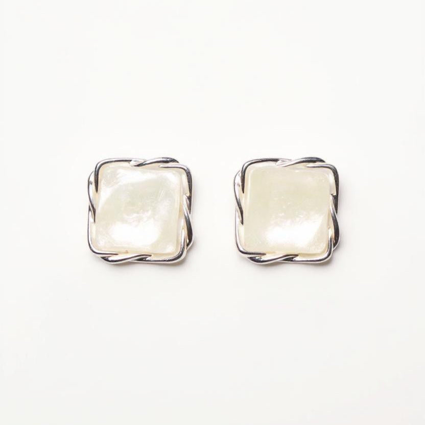 Frosted Square Earrings