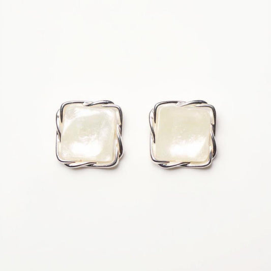 Frosted Square Earrings