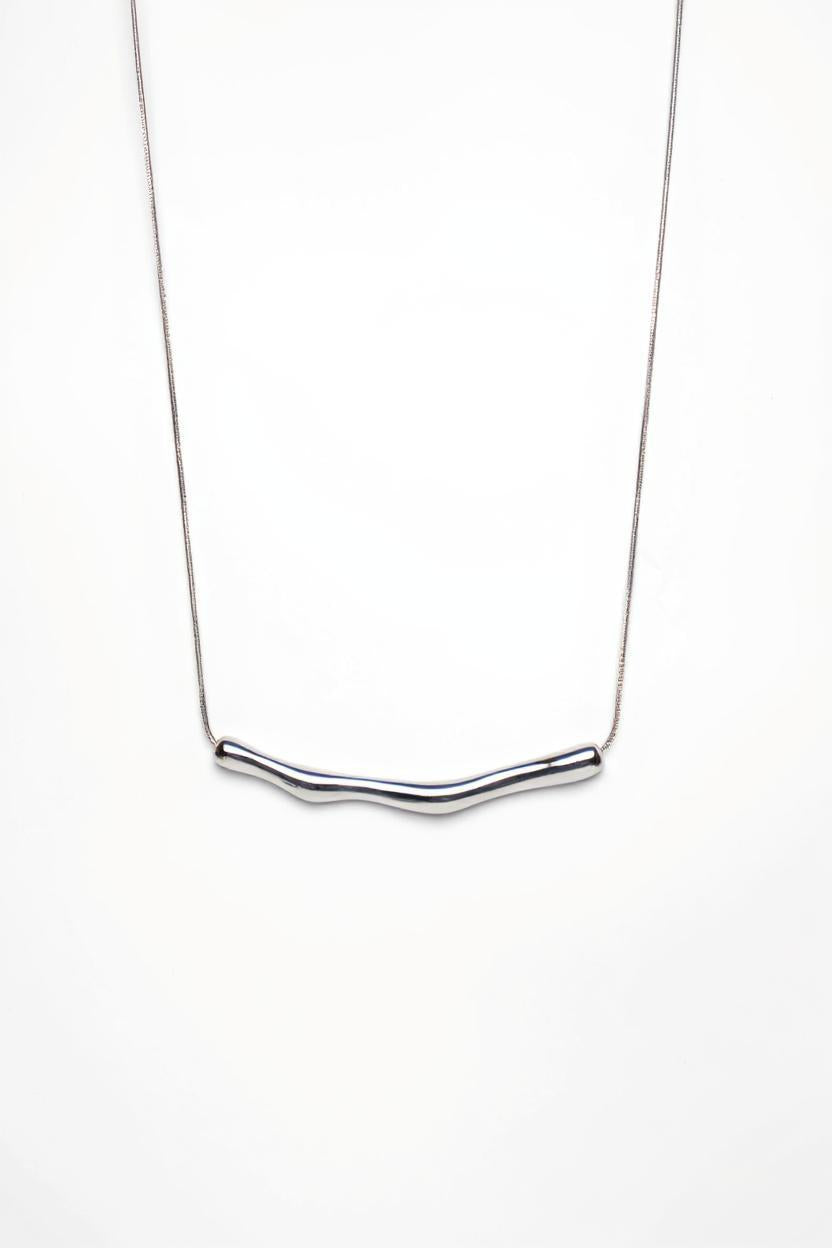 Golden Wave Bar Necklace